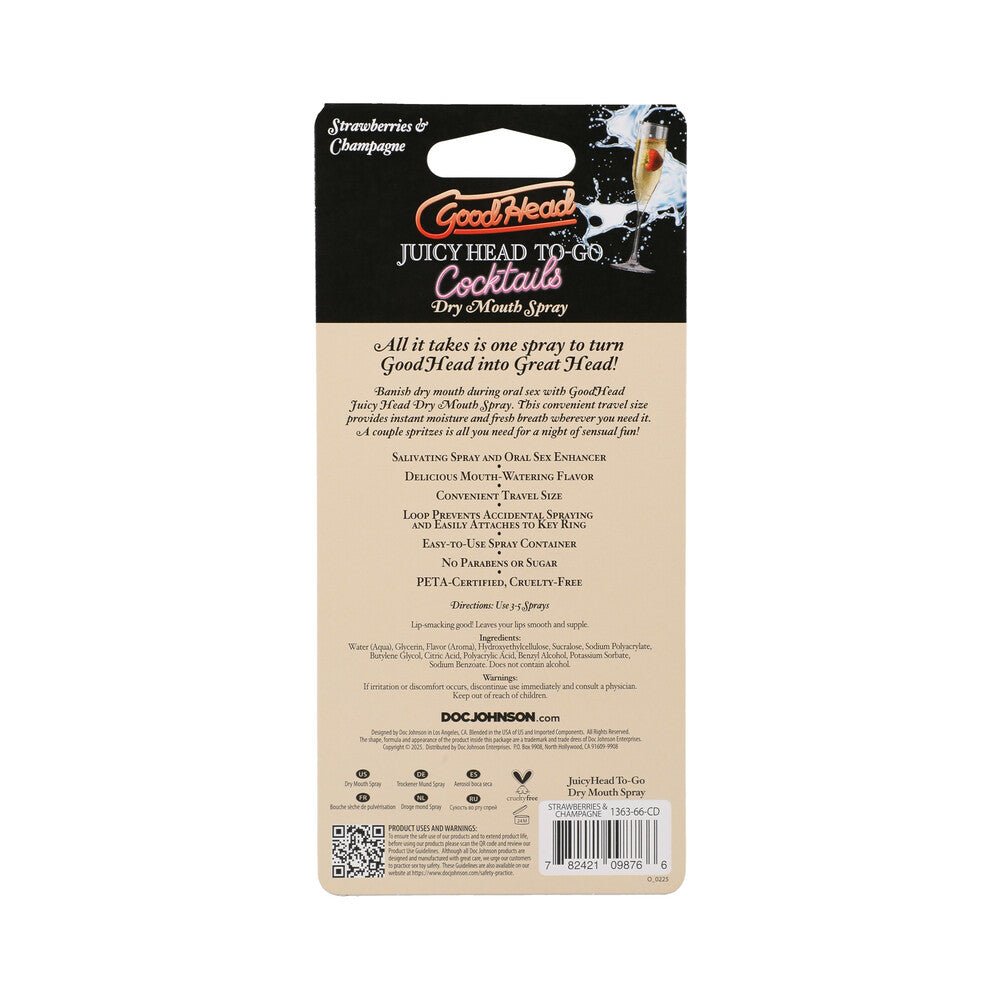 GoodHead Juicy Head Cocktails Dry Mouth Spray To-Go Strawberries & Champagne - Image 4