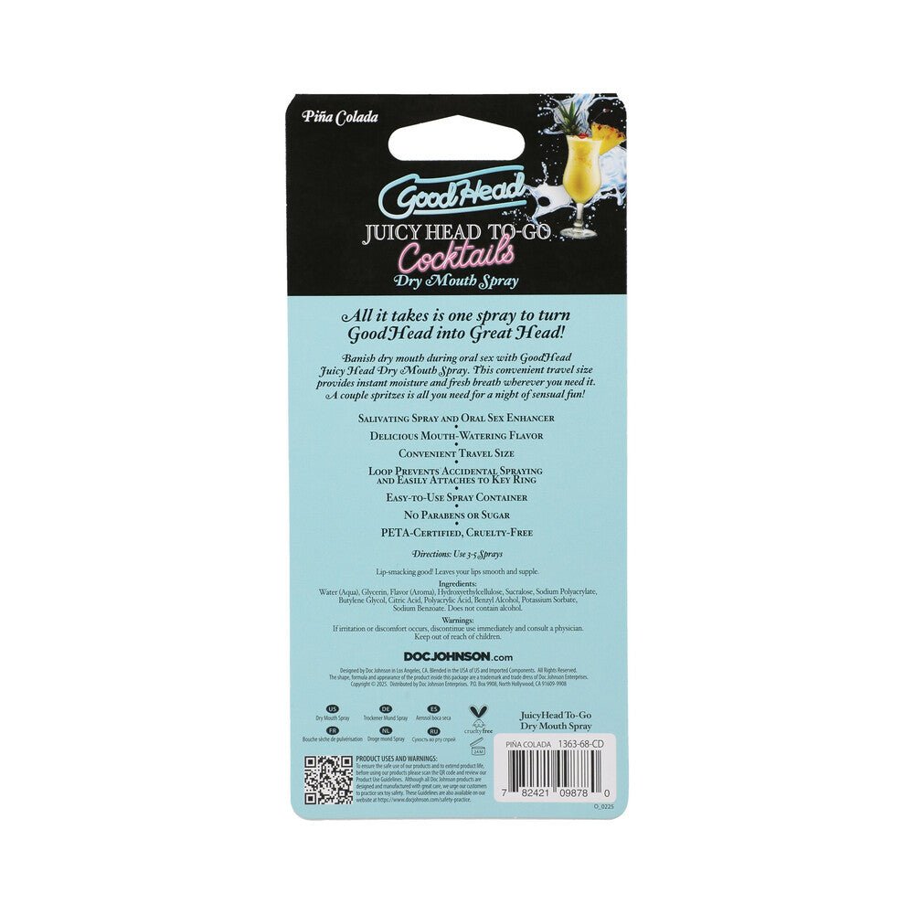 GoodHead Juicy Head Cocktails Dry Mouth Spray To-Go Piña Colada - Image 4