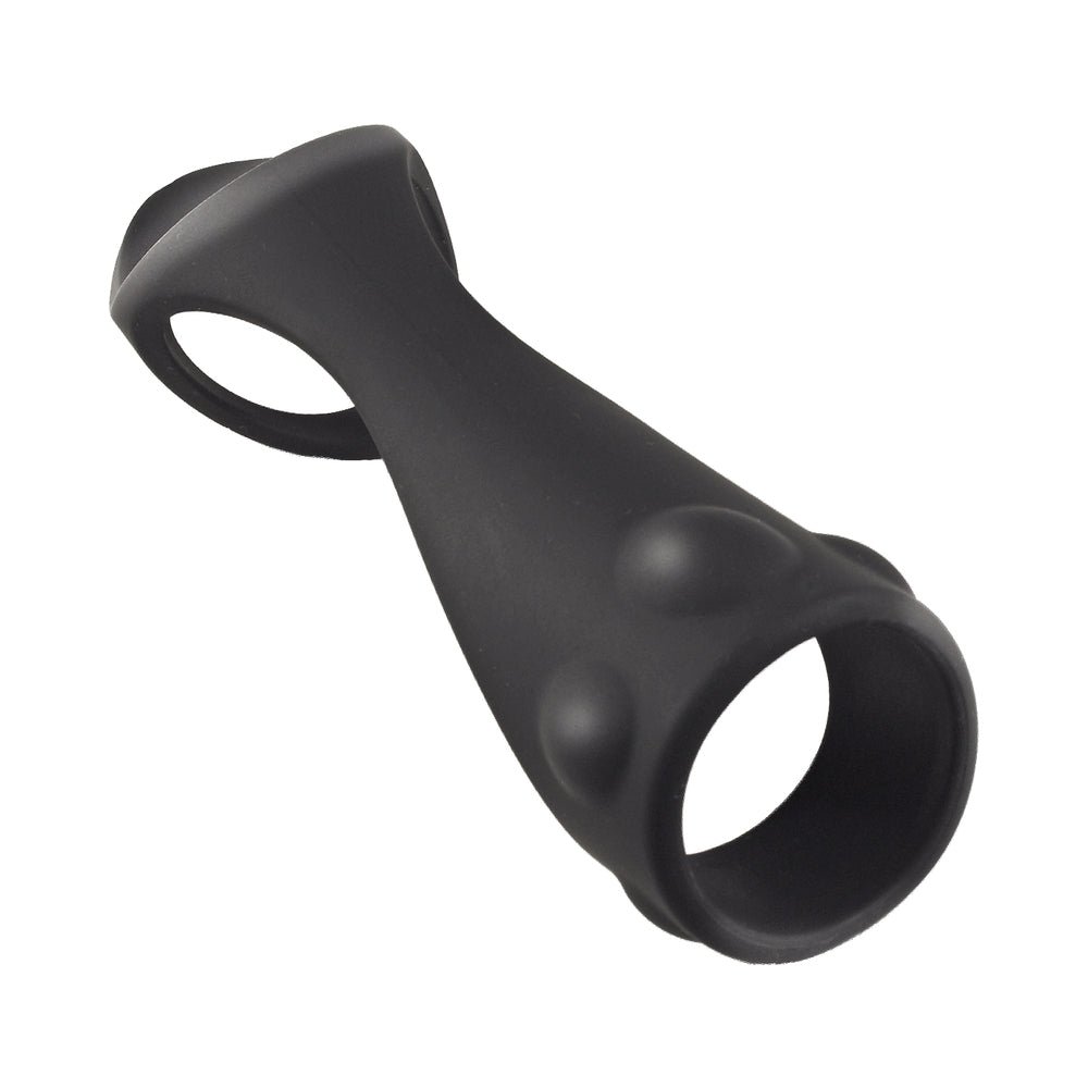 Enhancer Textured Cock Strap & Ball Stretcher Black - Image 4