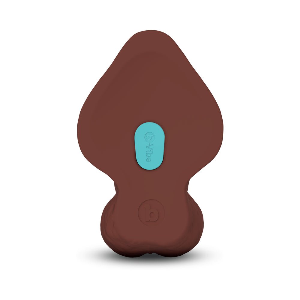 b-Vibe Slipskin Realistic Silicone Dildo 10 in. Curved Brown - Image 6