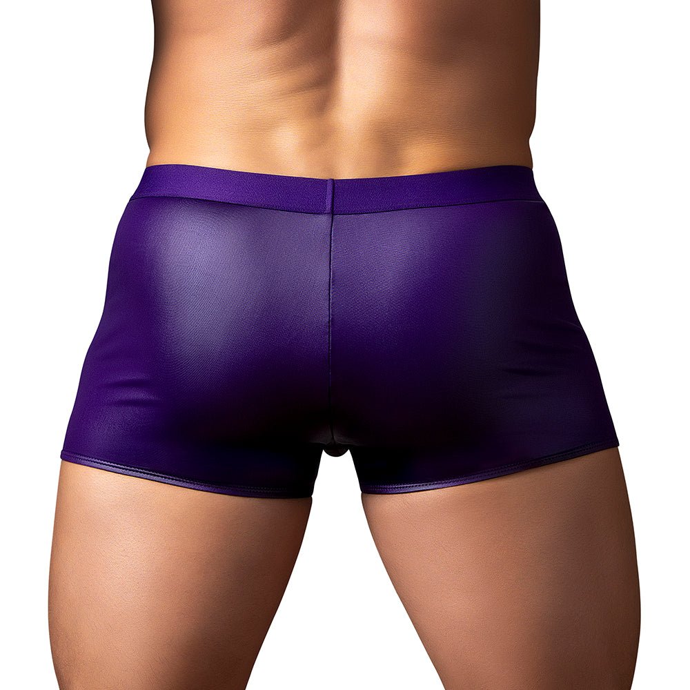 Male Power Eggplant Crossover Short Plum L - Image 3