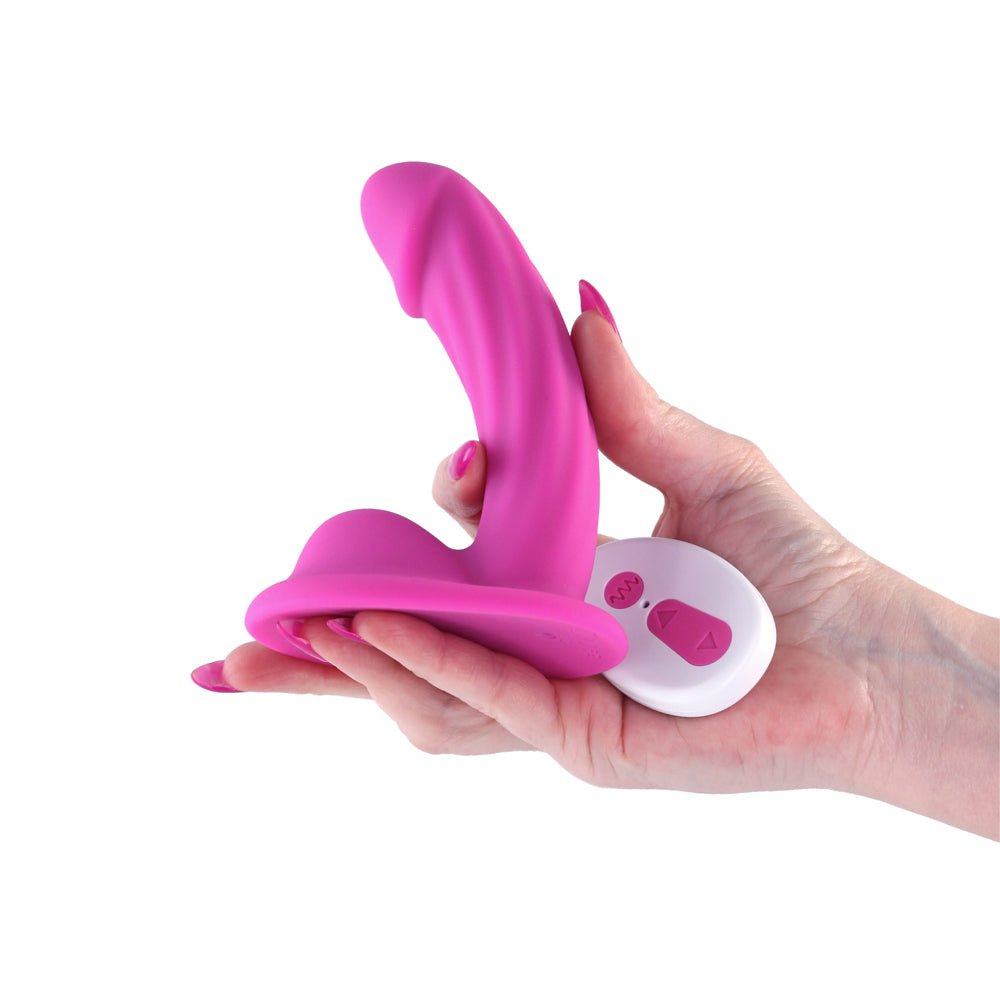 Colours Curve Vibrating 5 in. Dildo Pink - Image 3