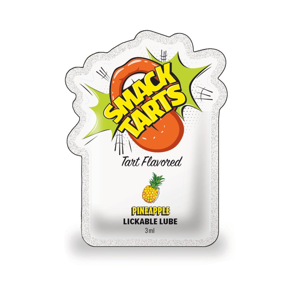 Smack Tarts Lickable Lube Sour Pineapple 3 ml Pouch 36-Piece Display - Image 2