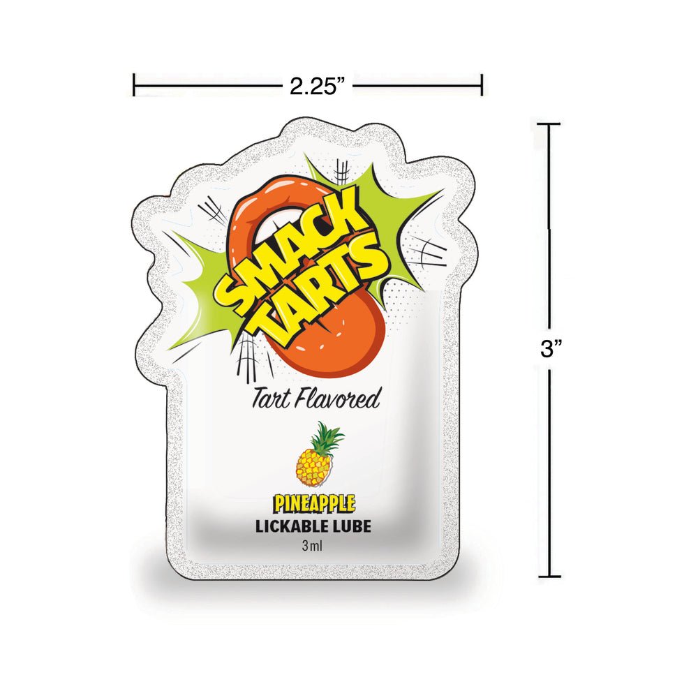 Smack Tarts Lickable Lube Sour Pineapple 3 ml Pouch 36-Piece Display - Image 3