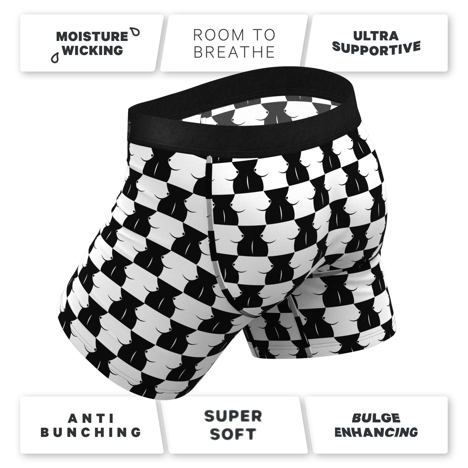 Shinesty The Chest Mate Checkered Ball Hammock Pouch Underwear with Fly L - Image 5