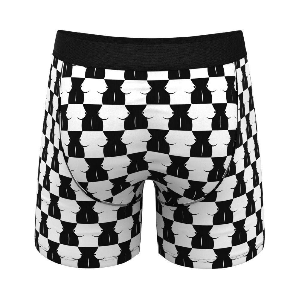 Shinesty The Chest Mate Checkered Ball Hammock Pouch Underwear with Fly XL - Image 3
