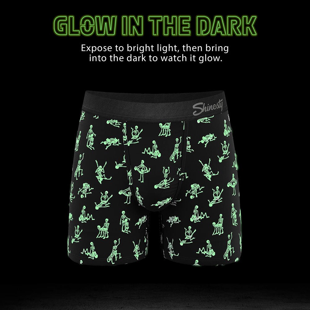 Shinesty The Bare Back Bones Glow-in-the-Dark Skeletons Ball Hammock Pouch Underwear with Fly L - Image 4
