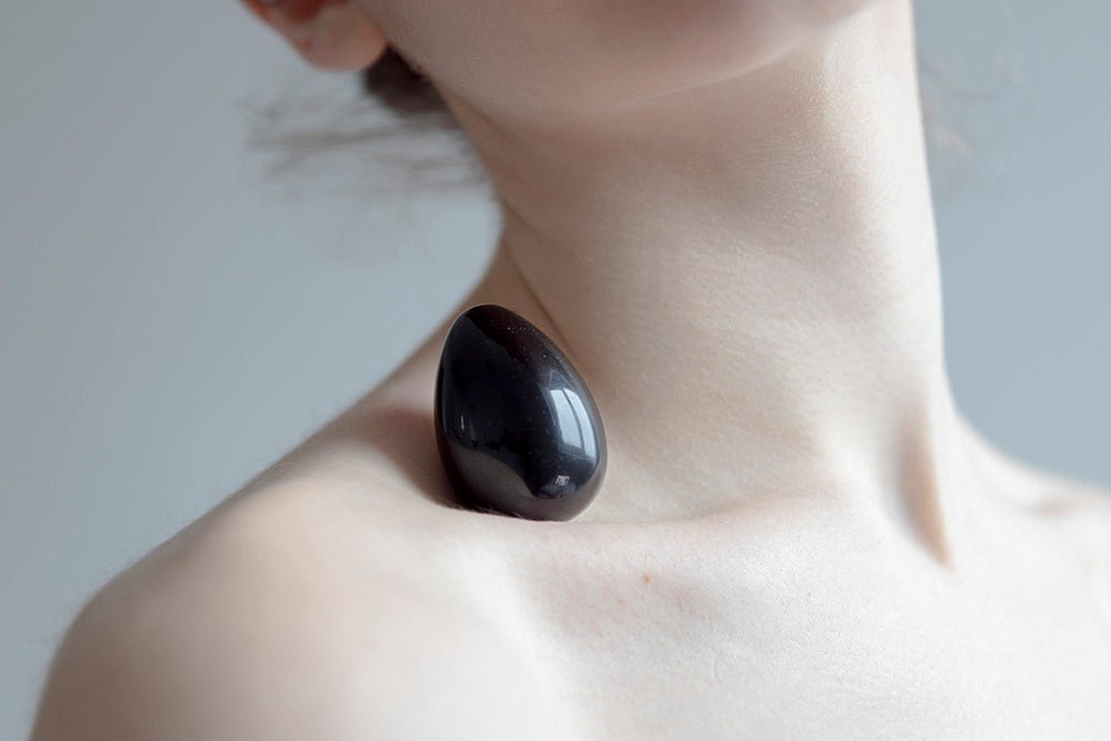 Chakrubs Xaga Yoni Egg Obsidian (non-drilled) - Image 3