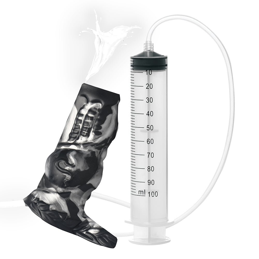 Creature Cocks Night Prowler Squirting Silicone Penis Enhancer Silver - Image 3