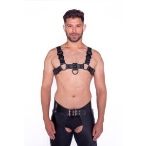 Prowler RED Bull Harness Black with Metal Fittings L