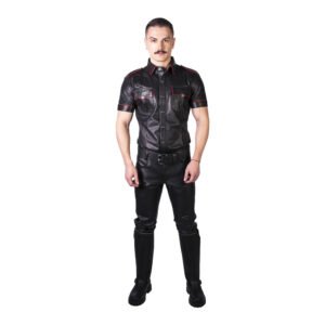 Prowler RED Leather Jeans Black 33 in.