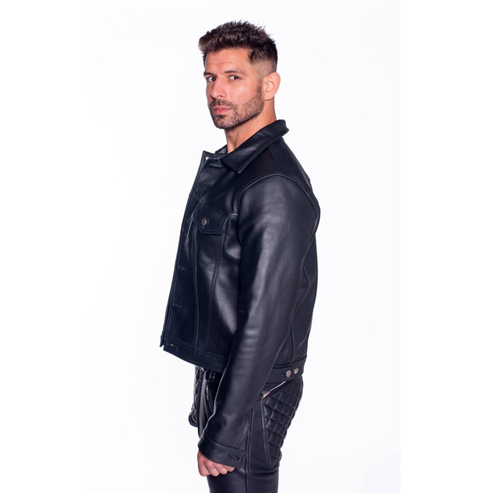 Prowler RED Leather Trucker Jacket 2XL - Image 5
