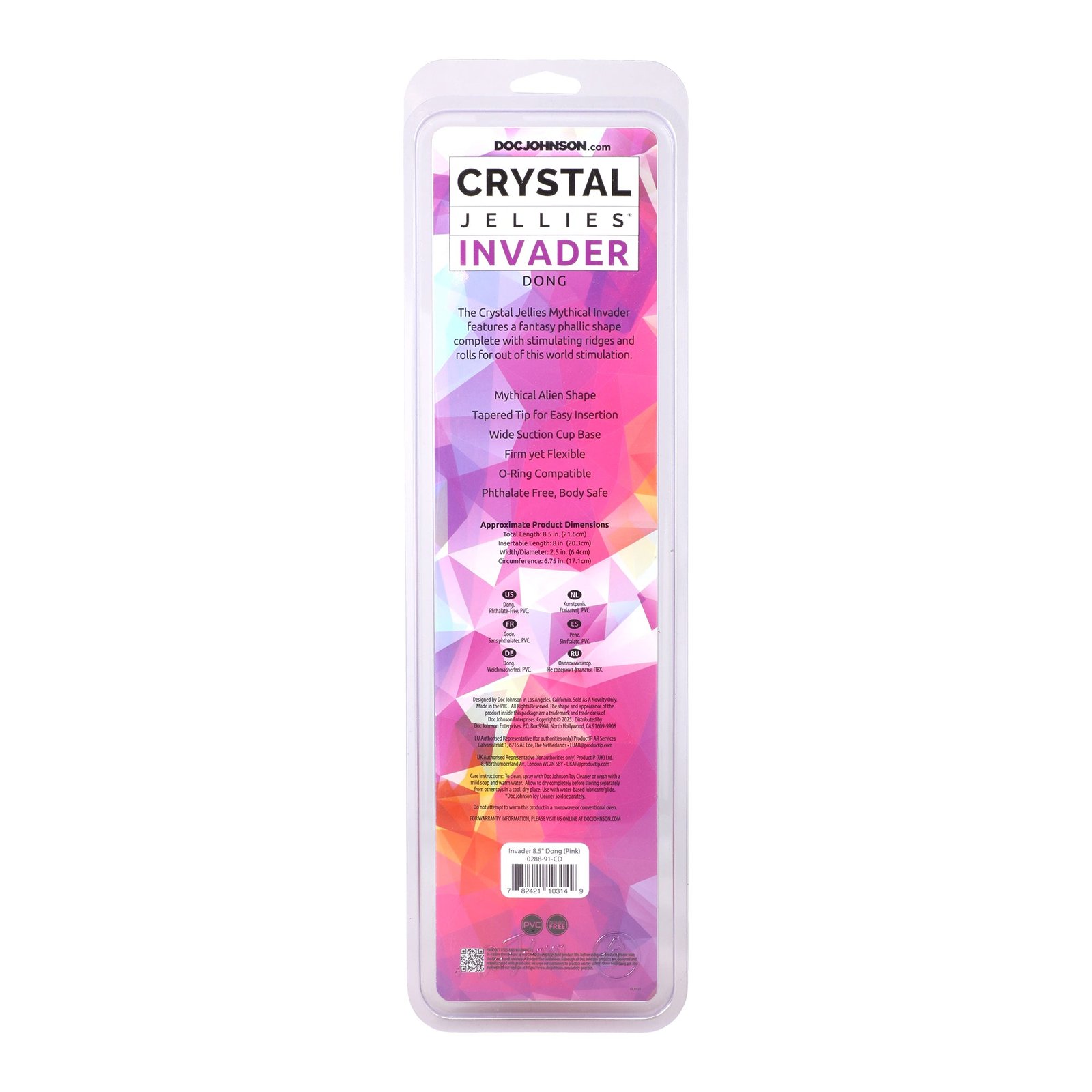 Crystal Jellies Invader 8.5 in. Dildo Pink - Image 6