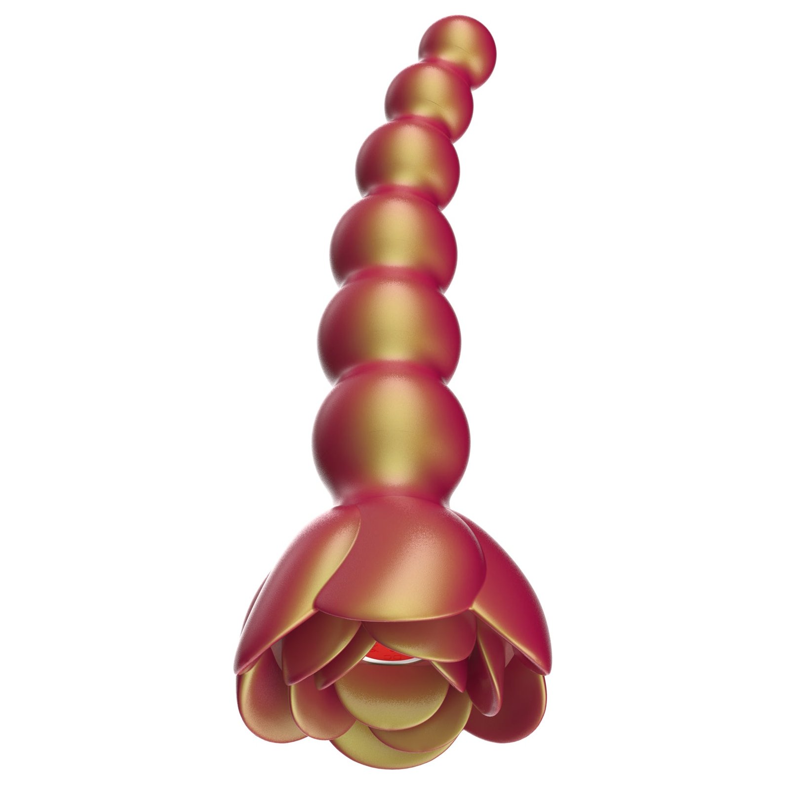 Adam & Eve Beaded Rose Blossom Silicone Anal Vibrator - Image 3
