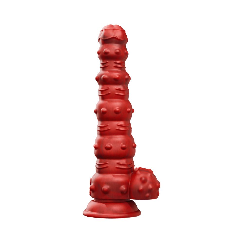 Tentra Rengol Studded Demon Thrusting Dildo Red - Image 2
