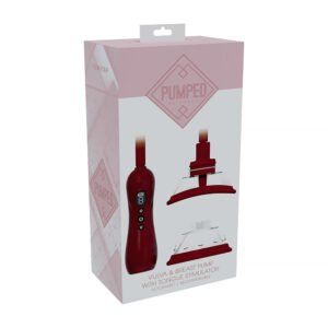 PUMPED Automatic Rechargeable Vulva & Breast Pump with Tongue Stimulator Red
