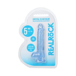 RealRock Realistic 5 in. Dildo with Balls Blue