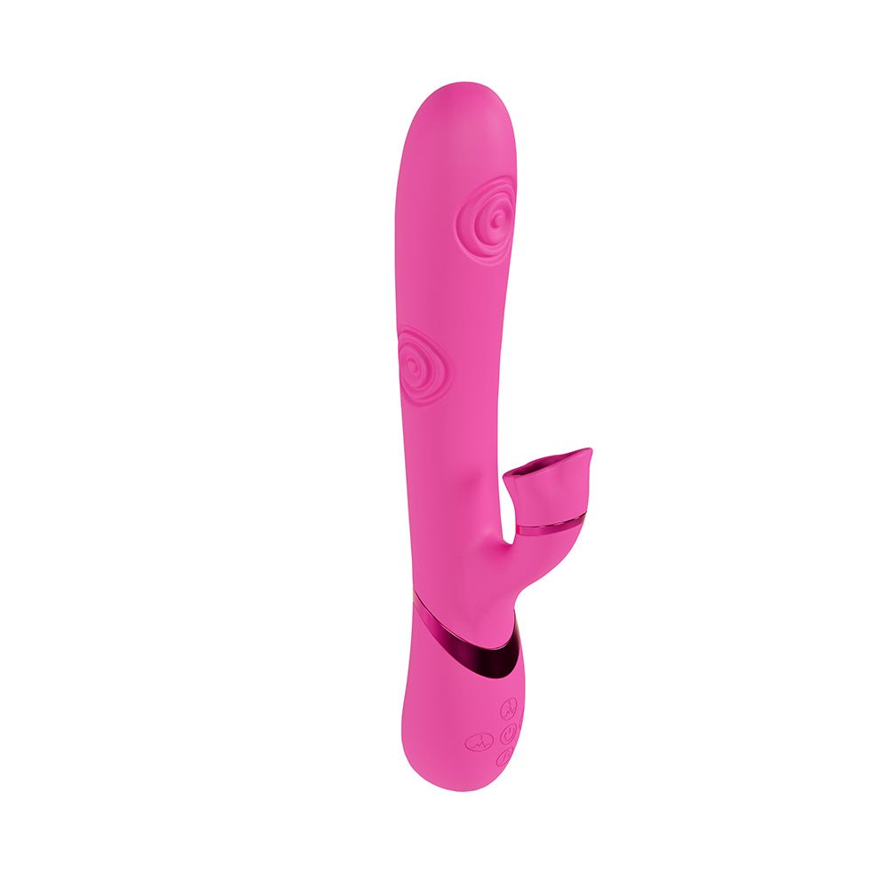 VIVE Fiore Rechargeable G-Spot Air Wave and Tapping Flared Clit Stimulator Pink - Image 2