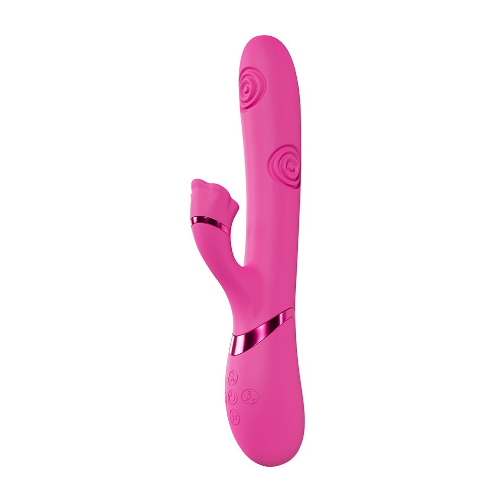 VIVE Fiore Rechargeable G-Spot Air Wave and Tapping Flared Clit Stimulator Pink - Image 3