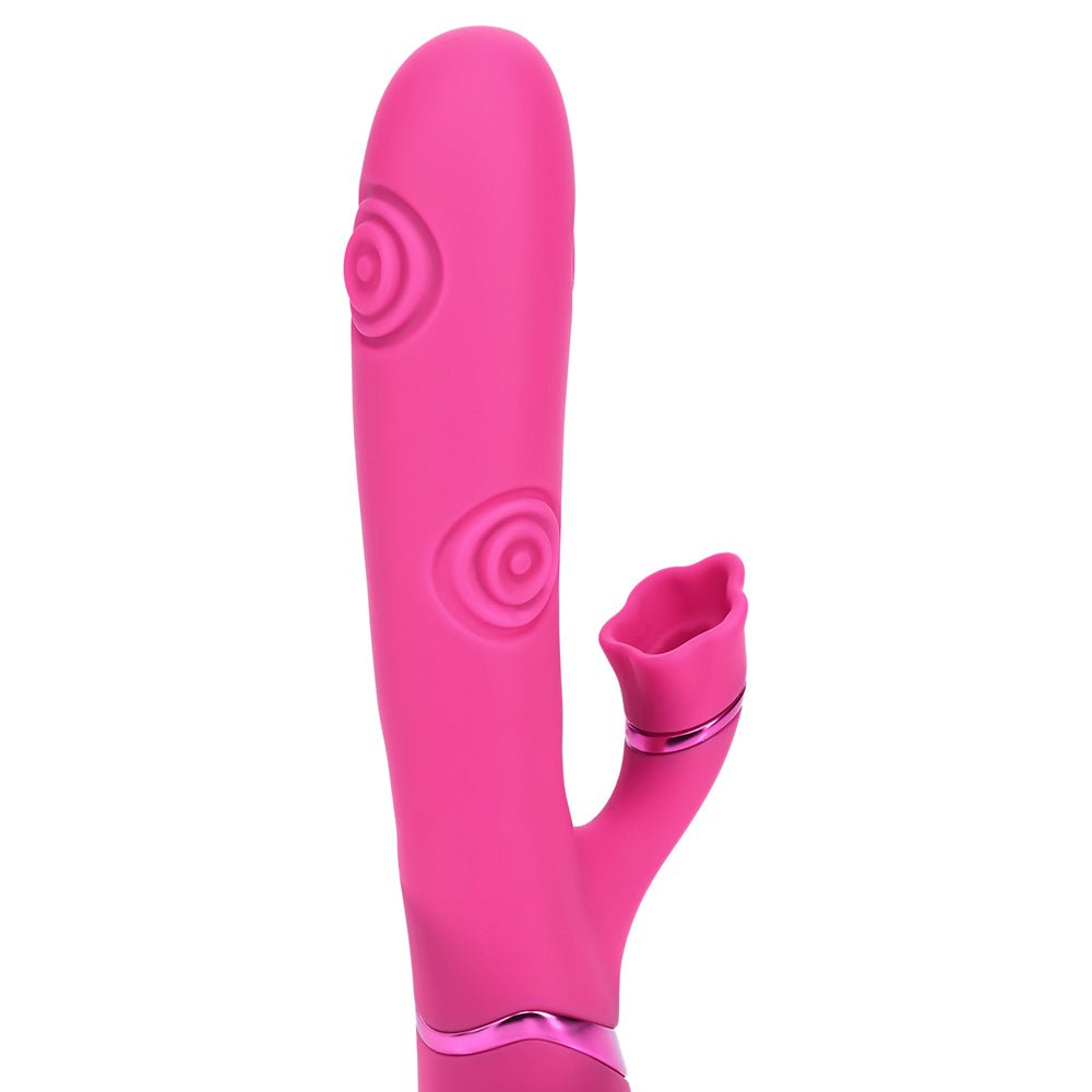VIVE Fiore Rechargeable G-Spot Air Wave and Tapping Flared Clit Stimulator Pink - Image 5