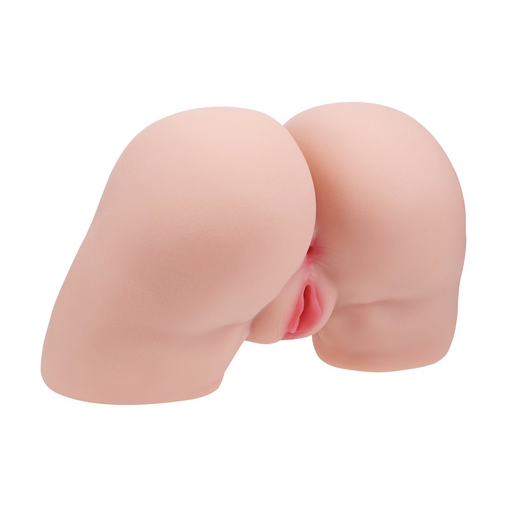 Xkin Bodyforms Elina Rosewood Dual Entry Vibrating Masturbator Beige - Image 4
