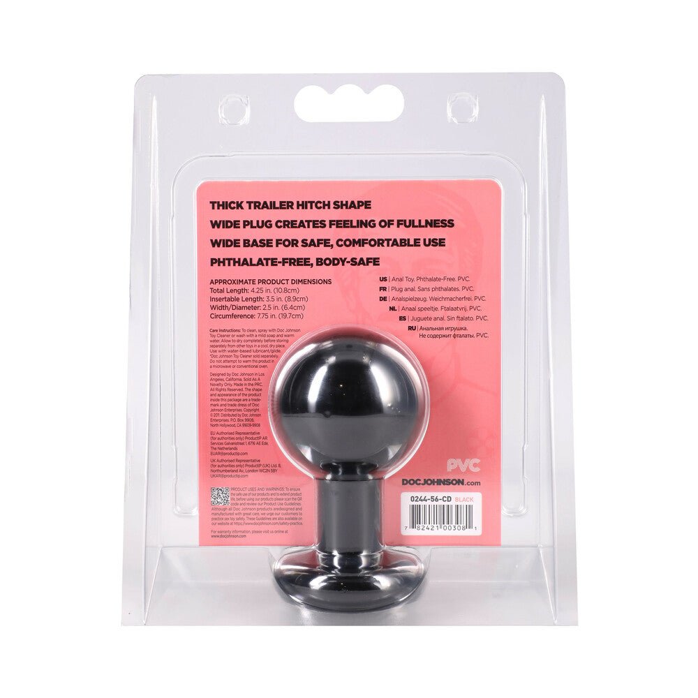 The Classic Round Butt Plug Black Medium - Image 4