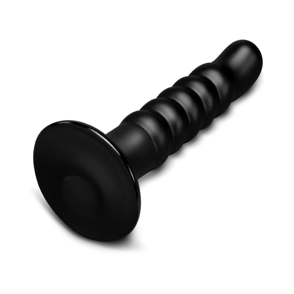 b-Vibe Krush 9.5 in. Curved & Ribbed Dildo with Suction Cup - Image 6