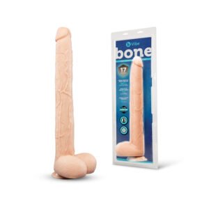 b-Vibe Bone 17 in. Deep-Insert Dildo with Realistic Balls and Suction Cup