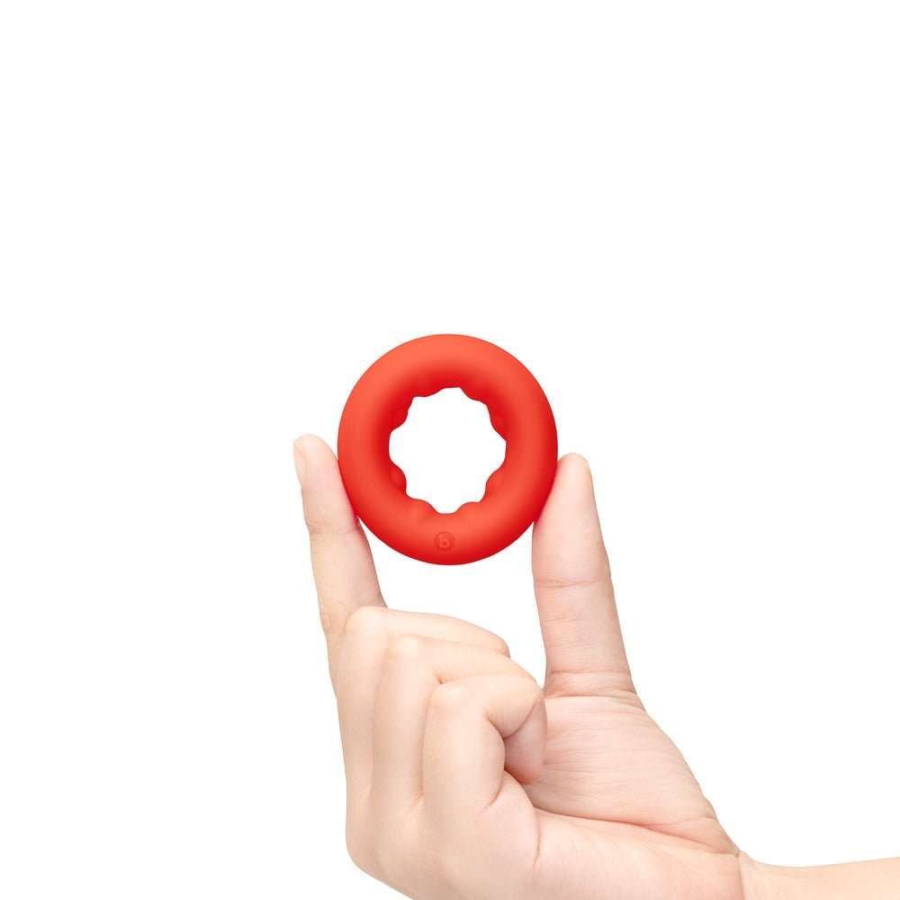 b-Vibe Flex Ring Grip Ultra Soft Silicone C-Ring Red - Image 5