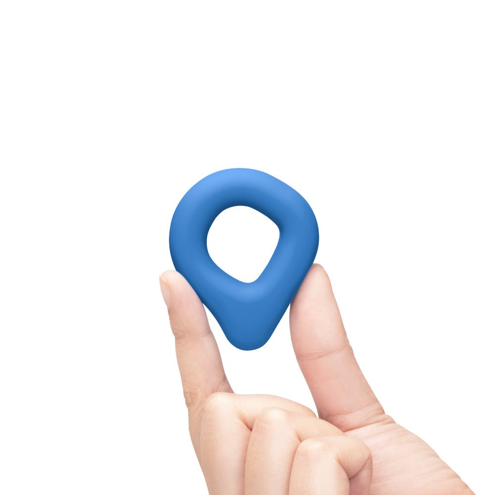 b-Vibe Flex Ring Drip Silicone C-Ring Blue - Image 5