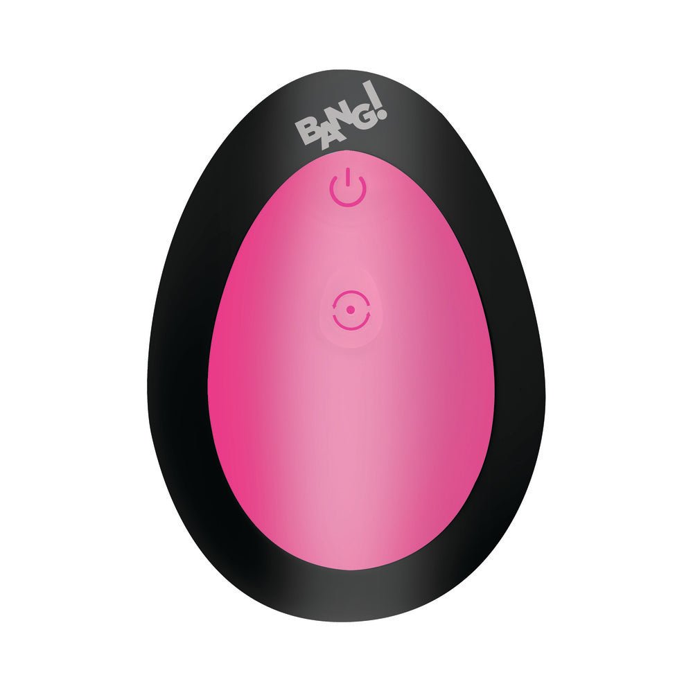 BANG! Thrusting & Vibrating Silicone Butt Plug Pink - Image 5