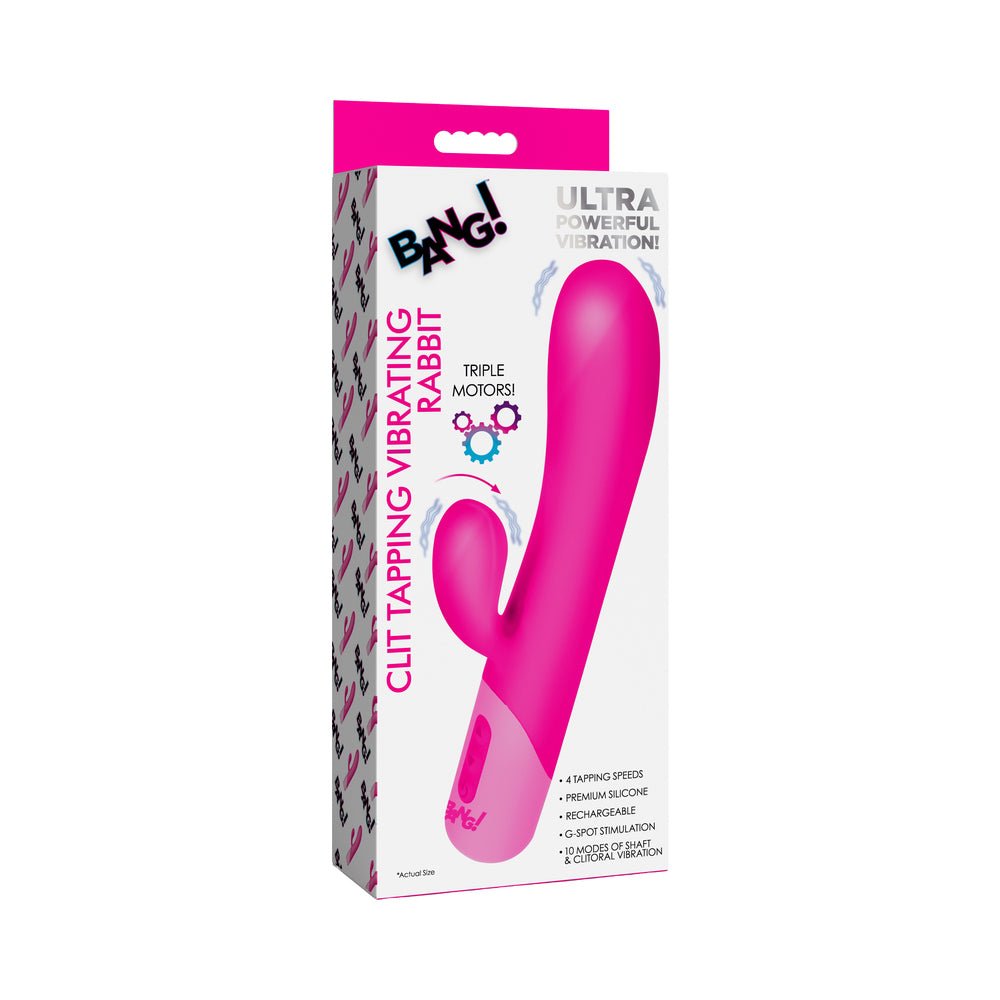 BANG! Clit Tapping Vibrating Rabbit Pink