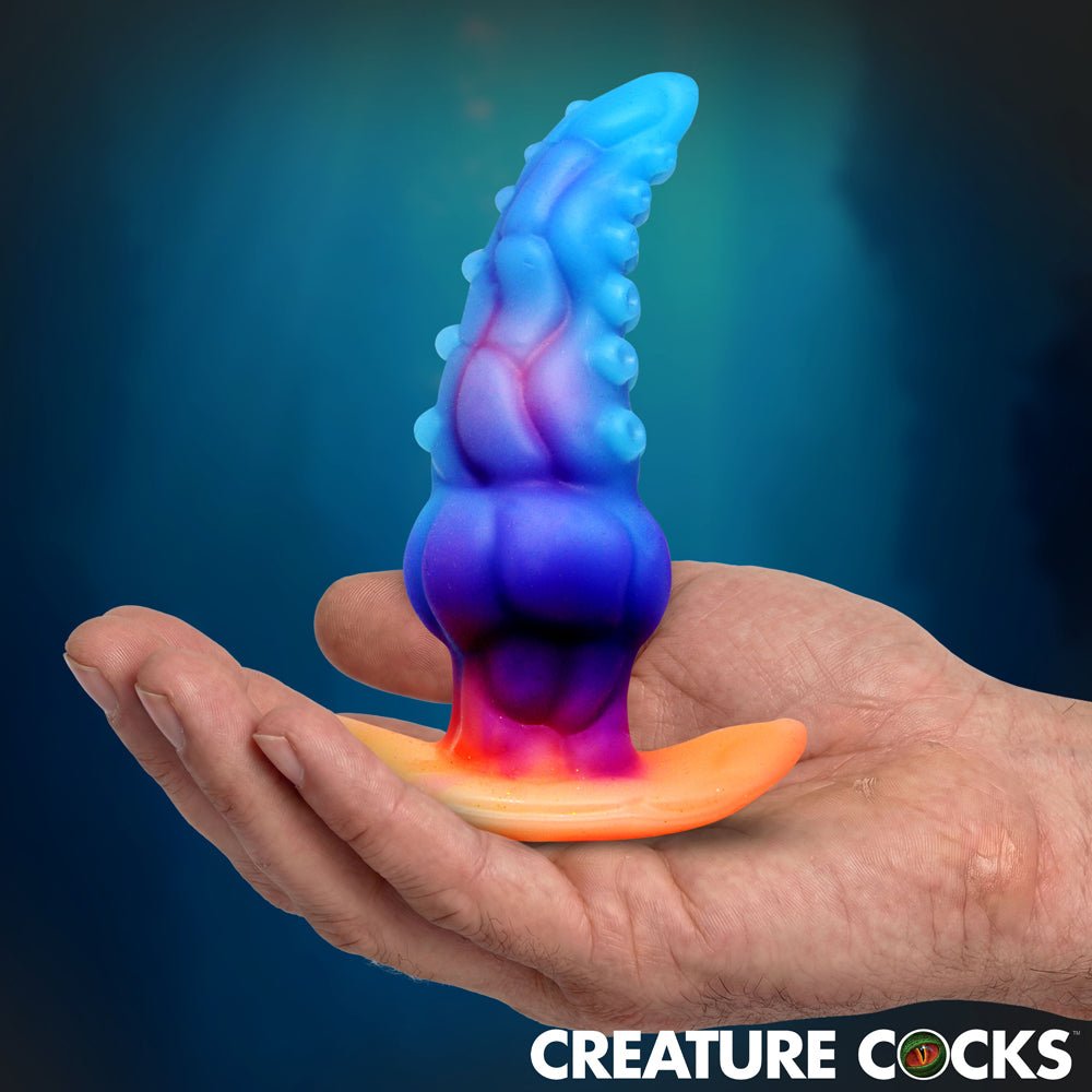 Creature Cocks Glowtopus Glow-in-the-Dark Silicone Anal Plug - Image 3