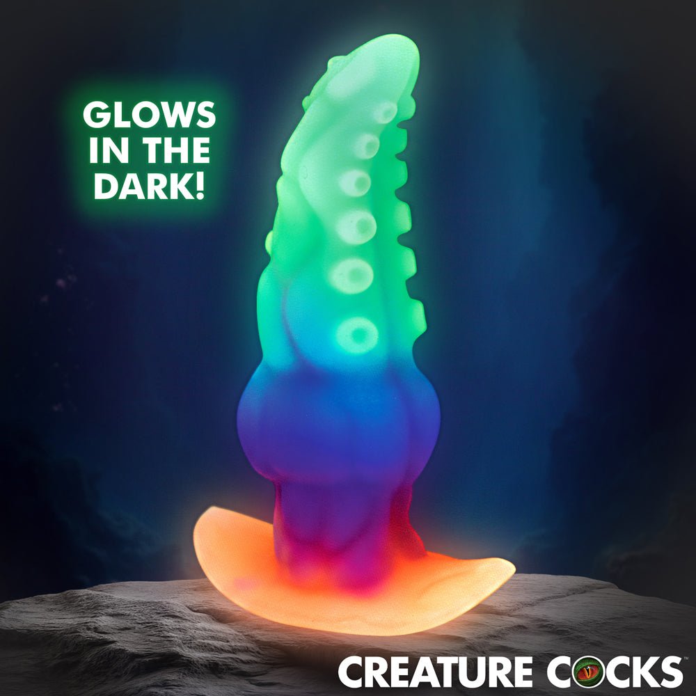 Creature Cocks Glowtopus Glow-in-the-Dark Silicone Anal Plug - Image 4