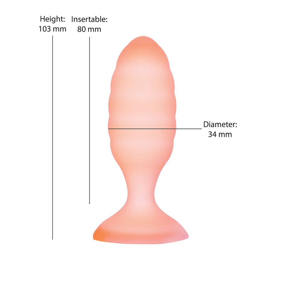Softies Dual Layer Butt Plug 4 in. Orange - Image 5
