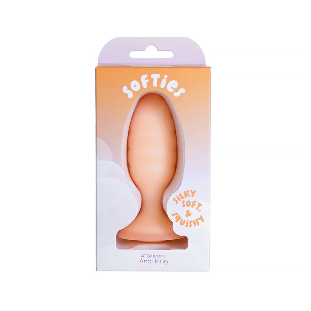 Softies Dual Layer Butt Plug 4 in. Orange - Image 6