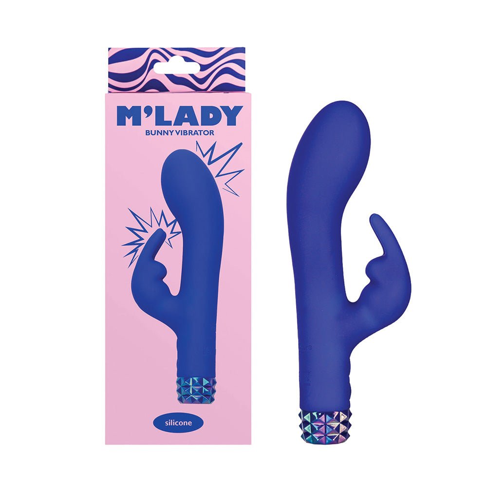 M''Lady Bunny Vibrator 6 in. Blue