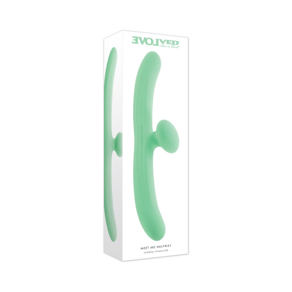 Evolved Meet Me Halfway Double Ended Vibrator Green