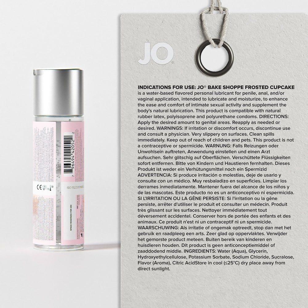 JO Bake Shoppe Frosted Cupcake Flavored Water-Based Lubricant 2 oz. - Image 3
