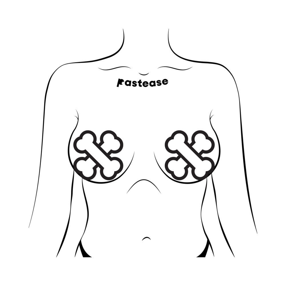 Pastease White Crossbone Breast Pasties - Image 2