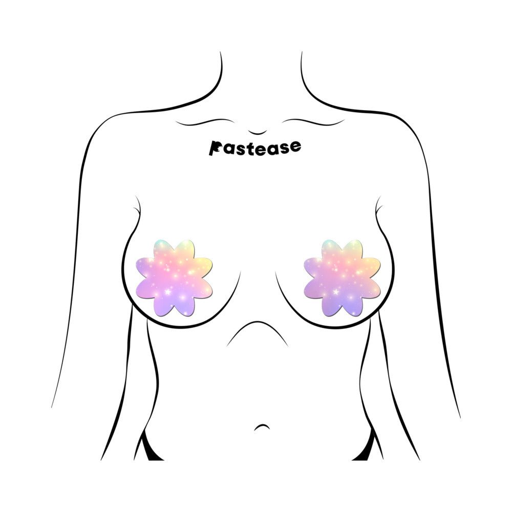 Pastease Dreamy Pastel Celestial Stars Petal Breast Pasties - Image 2