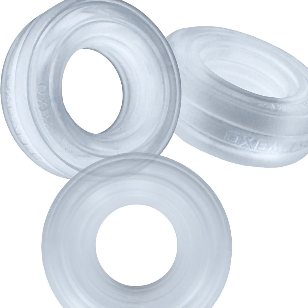 Hunkyjunk Roto Grooved Gripper-Ribbed Cockring Clear Steam - Image 2