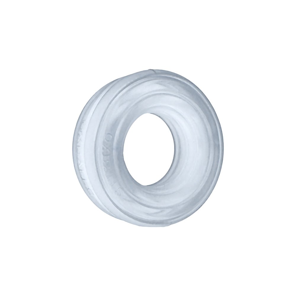 Hunkyjunk Roto Grooved Gripper-Ribbed Cockring Clear Steam - Image 4