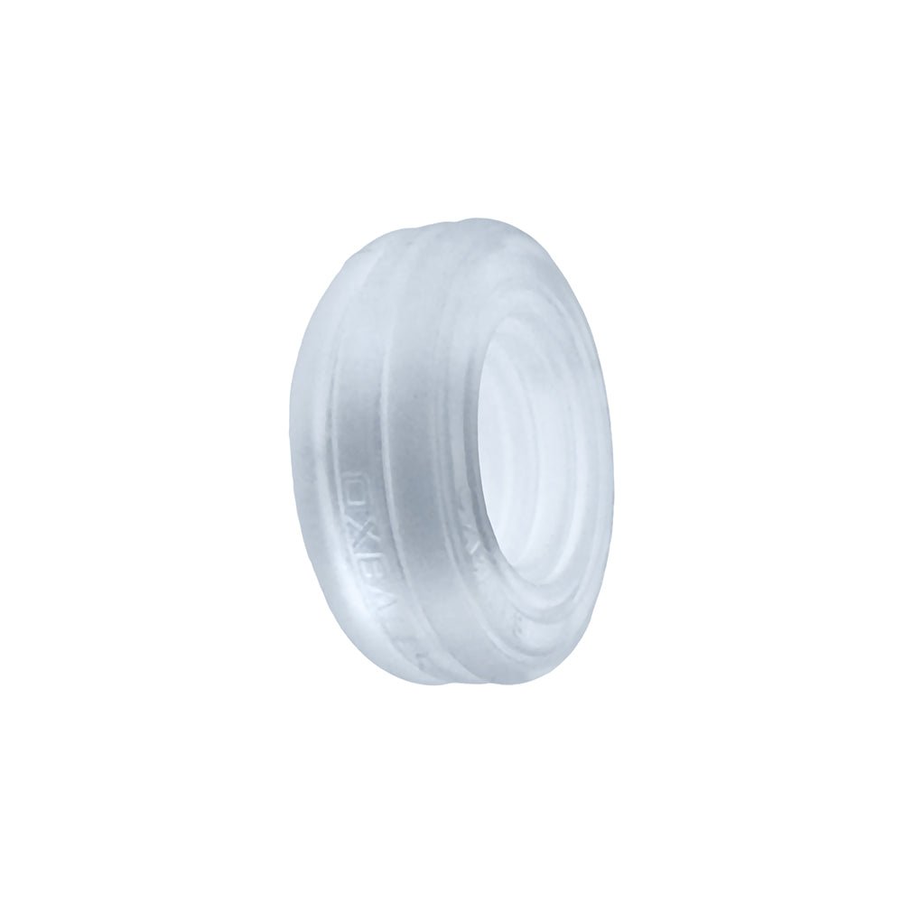 Hunkyjunk Roto Grooved Gripper-Ribbed Cockring Clear Steam - Image 5