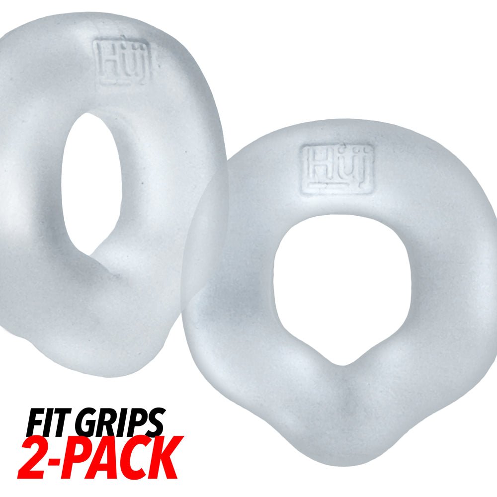Hunkyjunk Fit Grips 2-Pack Ergo-Fit Cockrings Clear/Clear - Image 2