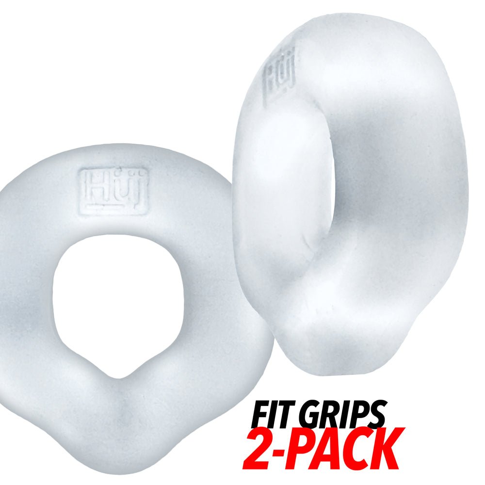 Hunkyjunk Fit Grips 2-Pack Ergo-Fit Cockrings Clear/Clear - Image 3