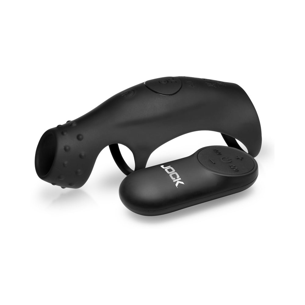 JOCK Enhancers Rush Vibrating Penis Sleeve C-Ring with Remote - Image 3