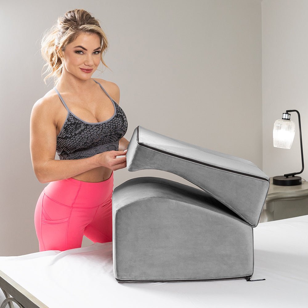 Liberator Flip Ramp Sex Positioning Pillow with Slip Cover Lush Grey - Image 3
