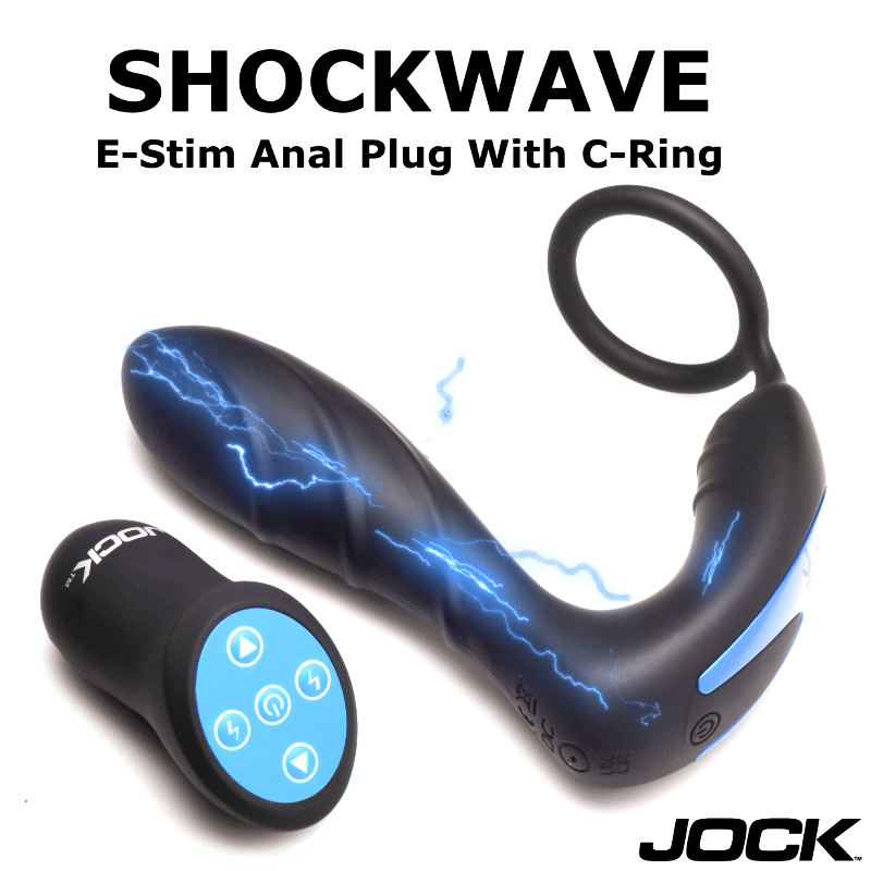 JOCK Electro Shockwave E-Stim Anal Plug with C-Ring - Image 4