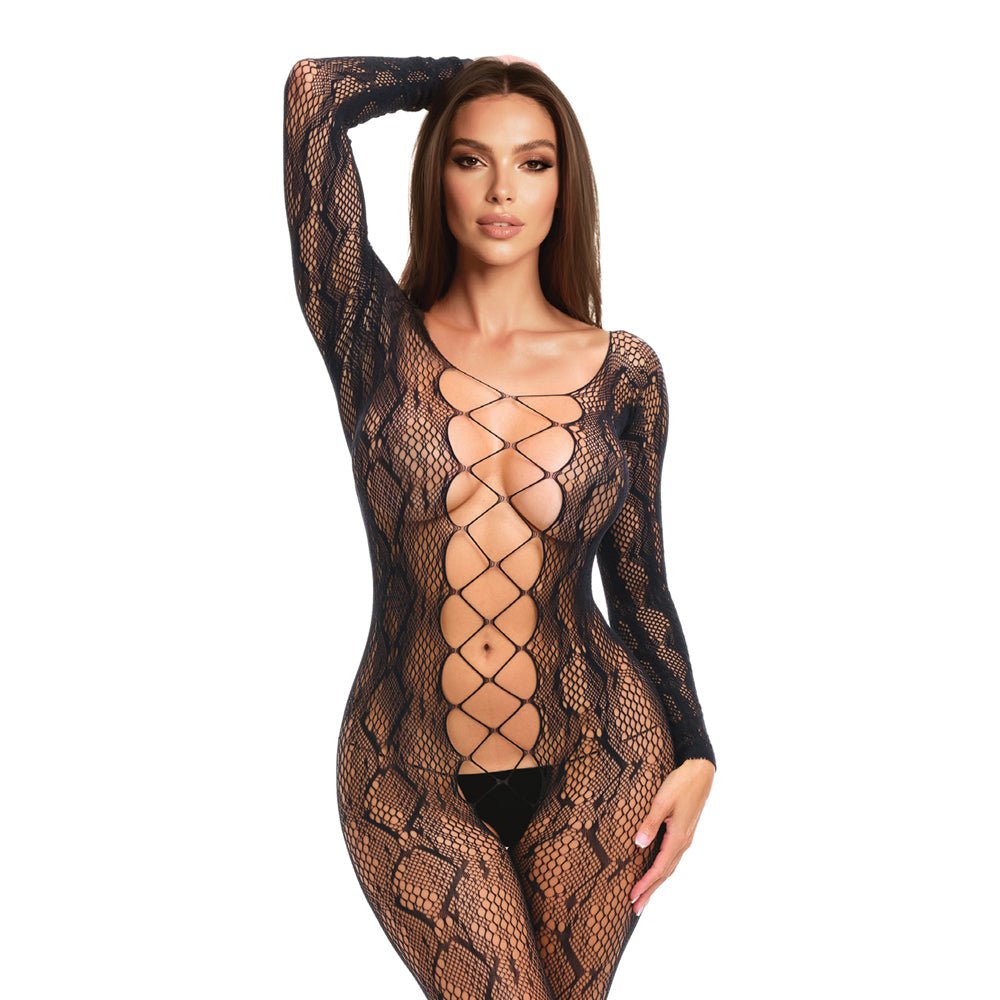 Me You Us Lace Bodystocking Black O/S - Image 2